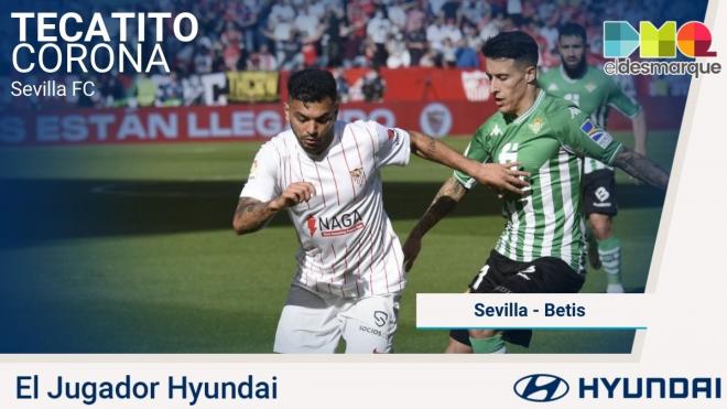 Tecatito Corona, jugador Hyundai del Sevilla-Betis.