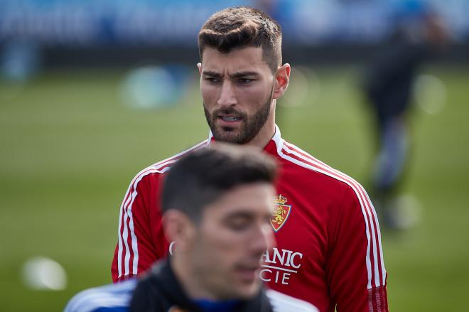 Ratón en un entrenamiento del Real Zaragoza (Foto: Daniel Marzo).