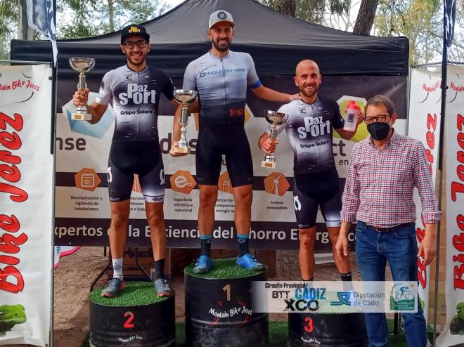 Podio masculino en el V Indeso Bike Jerez.