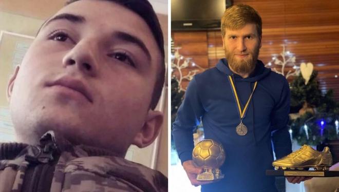 Vitalii Sapylo y Dima Martynenko, futbolistas ucranianos asesinados en la guerra de su país.