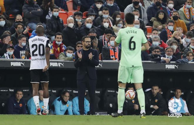 José Bordalás, durante el Valencia-Athletic de Copa del Rey en Mestalla (Foto: LaLiga).