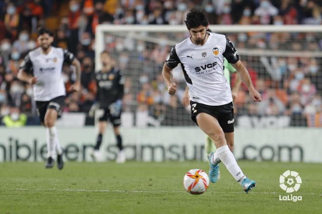 Gonçalo Guedes, durante el Valencia-Athletic de Copa del Rey en Mestalla (Foto: LaLiga).