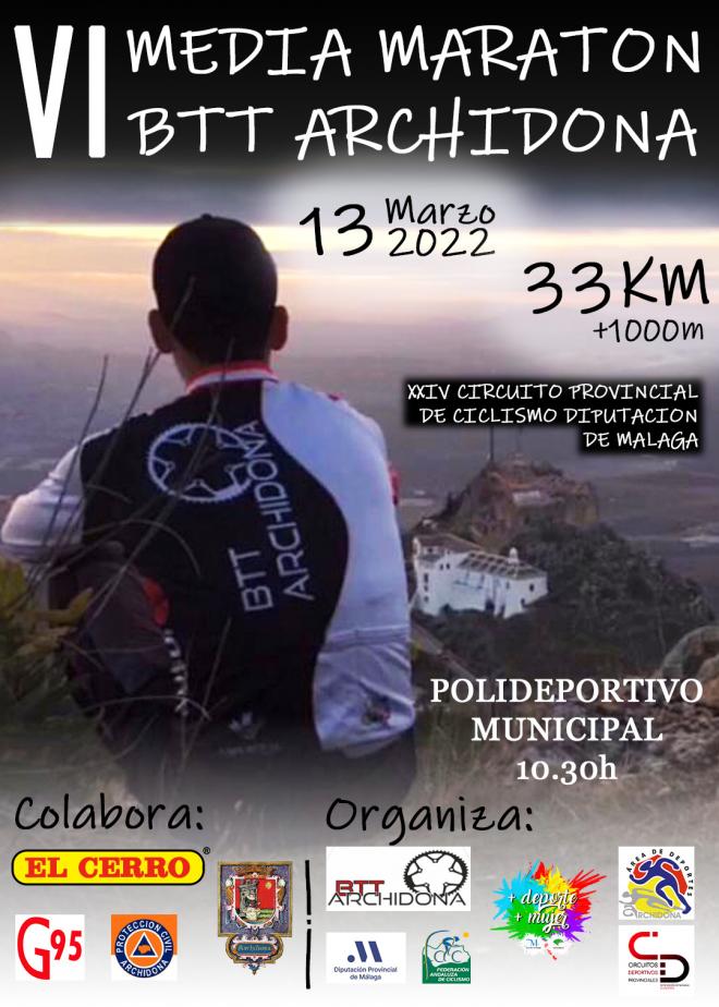 Cartel de la VI Media Maratón de Archidona.