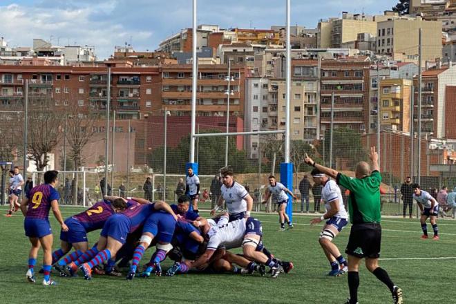 Imagen del partido entre el Barça y el Ciencias.