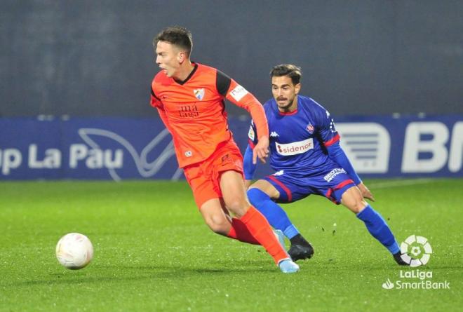 Paulino, durante el Amorebieta-Málaga (Foto: LaLiga).