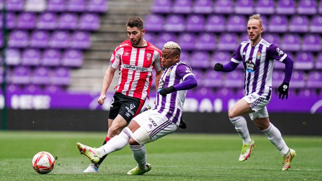 Paulo Vitor, ante la UD Logroñés, en Zorrilla (Foto: Real Valladolid).