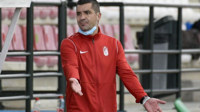 Rubén Torrecilla, en un partido del Recreativo Granada.