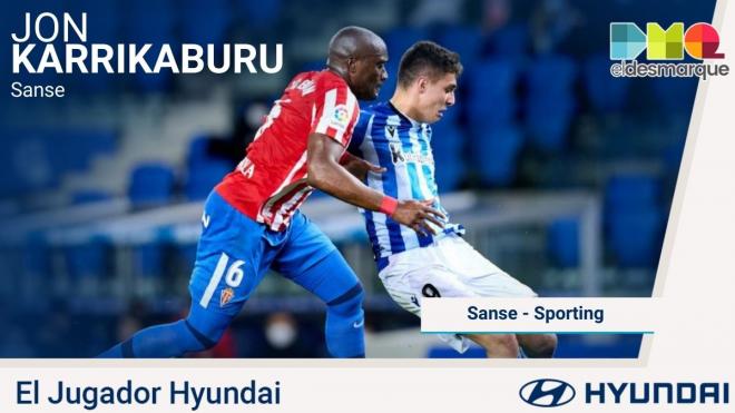 Karrikaburu, el Jugador Hyundai del Sanse-Sporting.