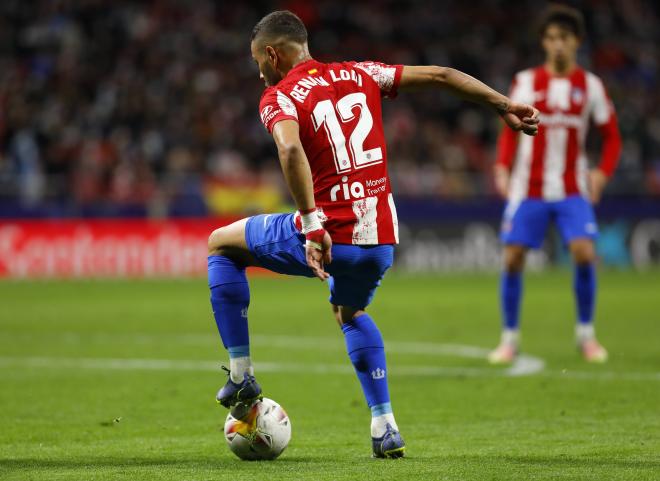 Renan Lodi, durante un partido con el Atlético de Madrid (Foto: Cordon Press).