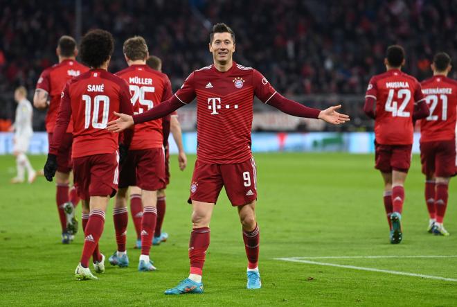 Lewandowski celebra  un gol en su etapa con el Bayern de Múnich (FOTO: Cordón Press).