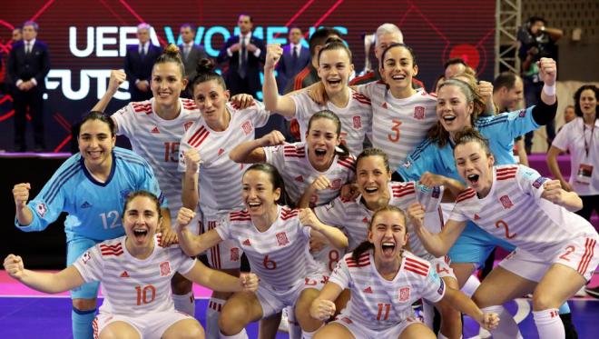 España, campeona de la primera Eurocopa de Fútbol Sala Femenino disputada hasta la fecha (Foto: EFE).