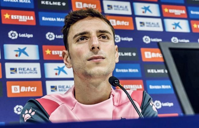 Fernando Calero, en sala de prensa (Foto: RCD Espanyol).