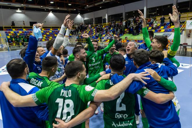 Los jugadores del CD UMA Antequera celebran el pase a la Final Four de la Copa del Rey.