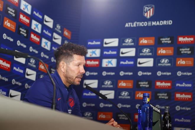 Simeone, en sala de prensa (Foto: ATM).