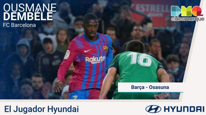 Dembélé, Jugador Hyundai del Barça-Osasuna.