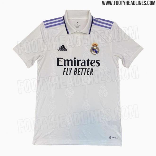 Primera imagen de la camiseta del Real Madrid para la 22/23 (Foto: Footy Headlines).