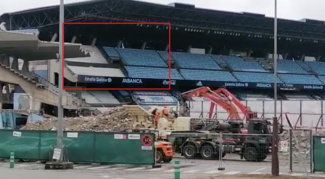 Imagen de la zona en la que estará ubicada la afición del Dépor en Balaídos.