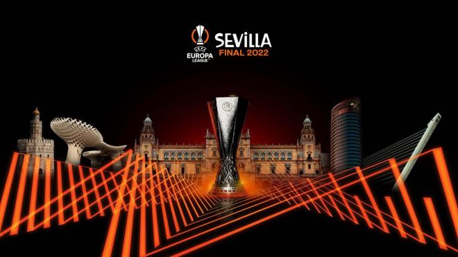 Logo de la final de la Europa League 2022 que se va a celebrar en Sevilla.