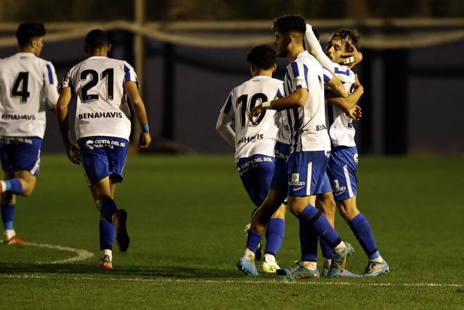 Los jugadores del Atlético Malagueño celebran un gol (Foto: MCF).