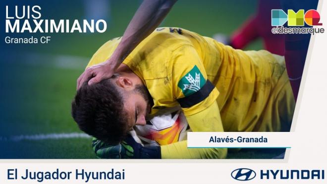 Maximiano, Jugador Hyundai del Alavés-Granada.