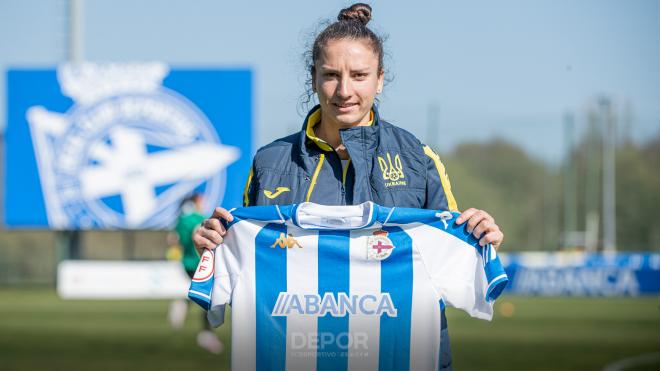 Vika Hiryn, nueva jugadora del Deportivo Abanca (Foto: RC Deportivo).