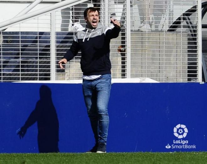 Haritz Mujika, entrenador del Amorebieta (Foto: Daniel Marzo).