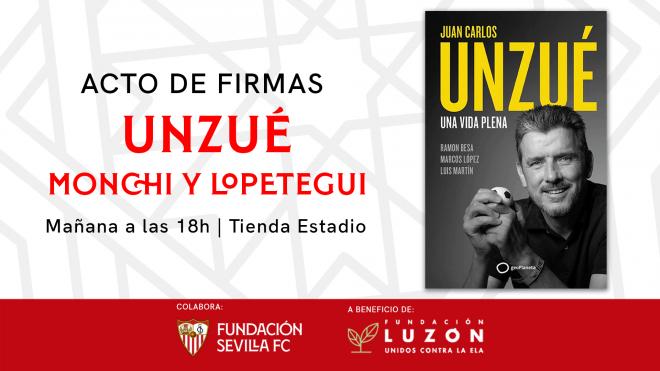Firma de libros de Juan Carlos Unzué.