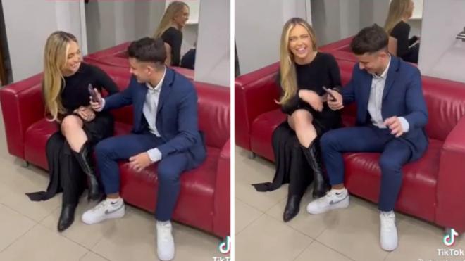 Ana Mena, durante una entrevista en TikTok (Foto: @adricontreras4).