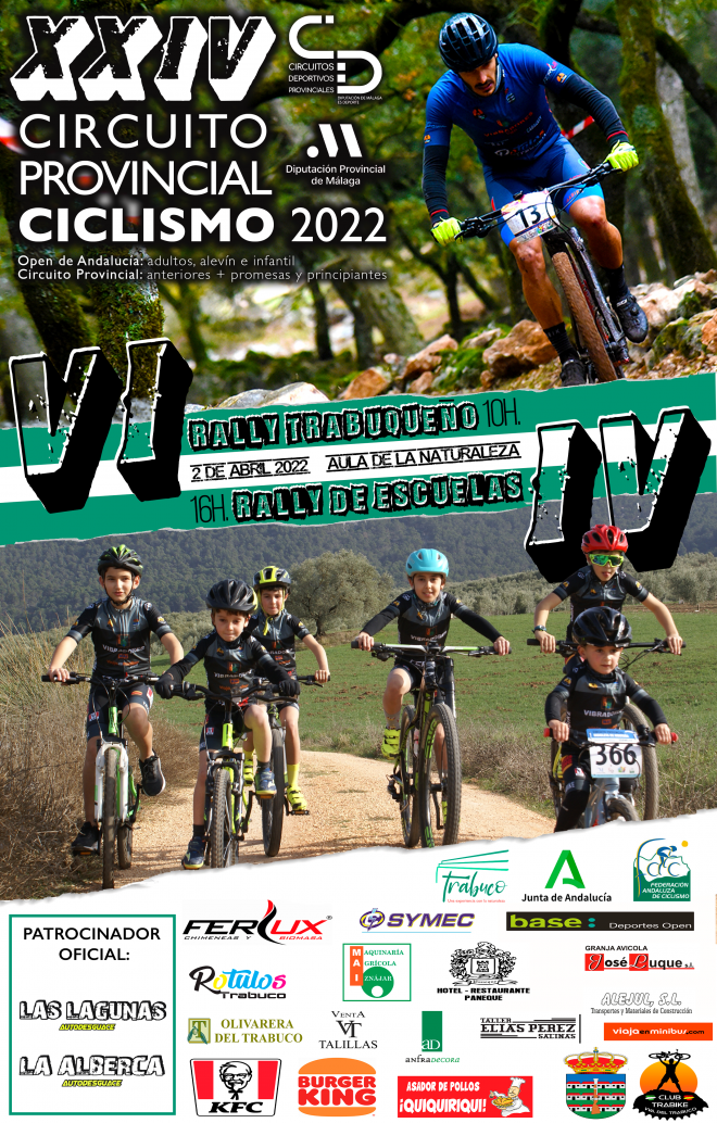 Cartel de las pruebas de BTT en Villanueva del Trabuco.