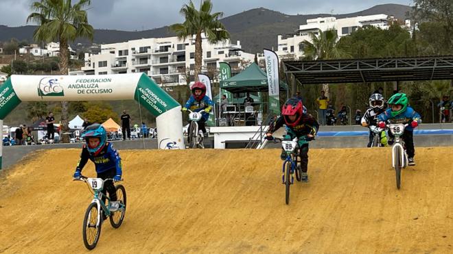 Una de las carreras de la Copa de Andalucía BMX 2022.