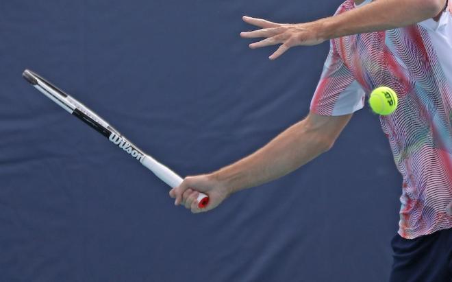 Un jugador de tenis, durante un partido (Foto: ATP).