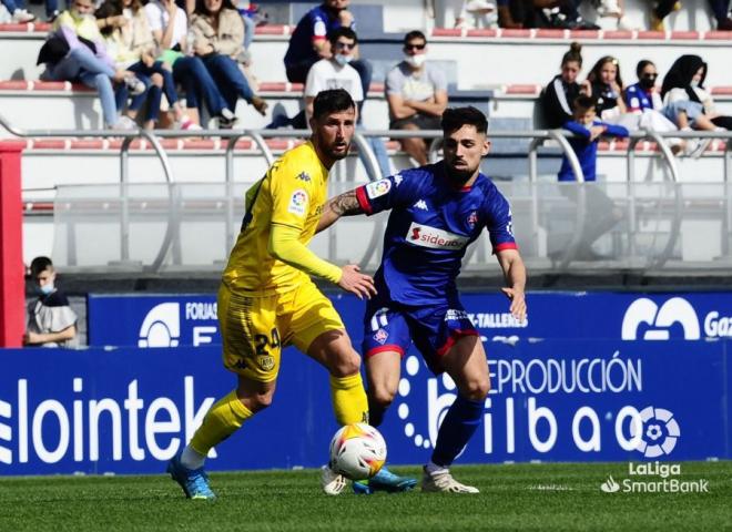 Nolaskoain con el Amorebieta en Lezama (Foto: LaLiga).