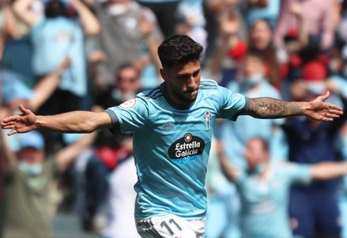 Javi Gómez celebra su gol ante el Dépor (Foto: RC Celta).