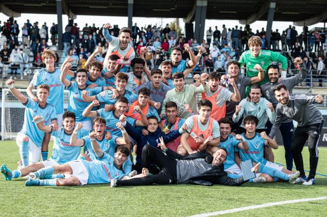 El Celta Juvenil celebra el pase a la final four de la Copa del Rey (Foto: RC Celta).