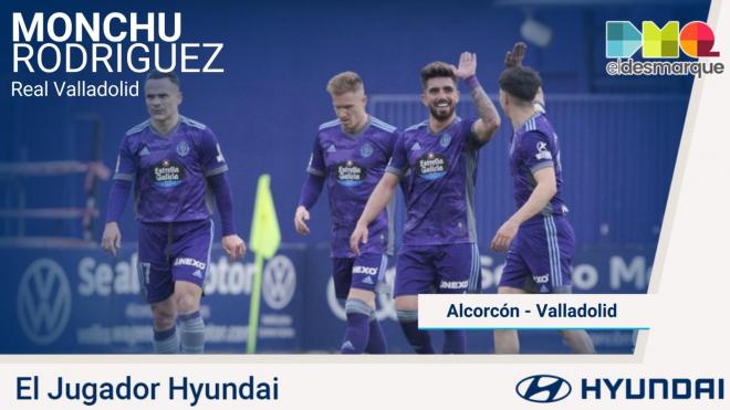 Monchu, Jugador Hyundai del Alcorcón-Real Valladolid.