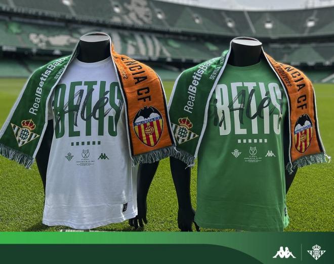 Camisetas conmemorativas para la final de la Copa del Rey. (Imagen: Tienda Oficial Real Betis)