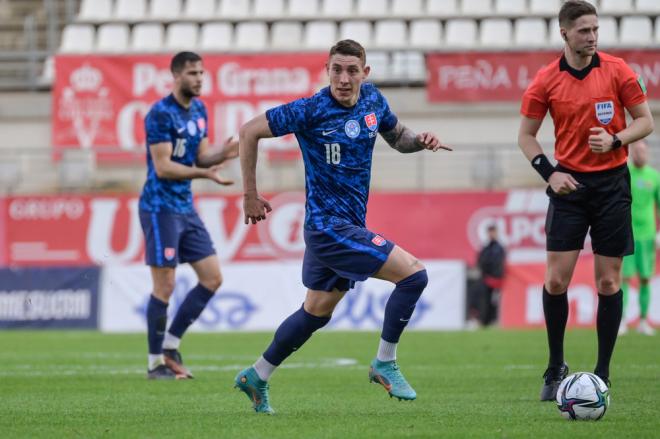 Erik Jirka con la selección eslovaca (Foto: SFZ)