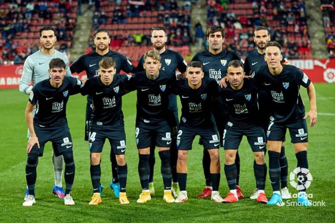 Once inicial del Málaga ante el Girona (Foto: LaLiga).