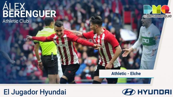 Berenguer, Jugador Hyundai del Athletic - Elche