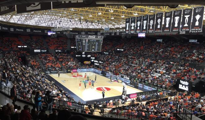 Lance del Valencia Basket-Unicaja (Foto: Twitter).