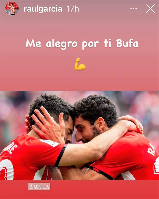 El detalle en Instagram de Raúl García para su amigo Asier Villalibre tras marcar al Elche.