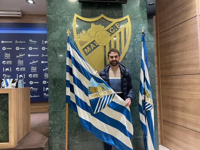 Adrián López, en su presentación como jugador del Málaga (Foto: María Naranjo).