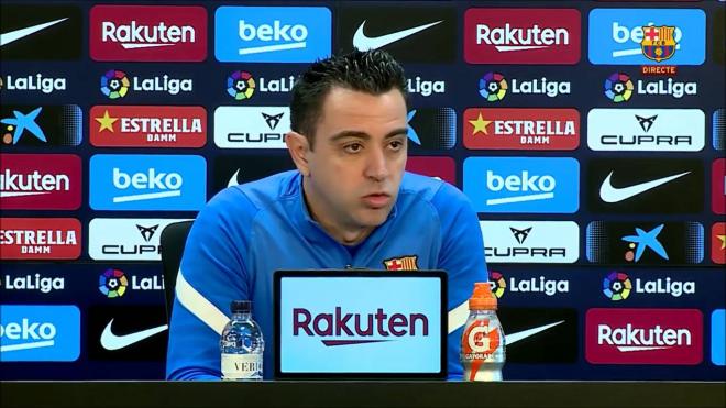 Declaraciones de Xavi previas al Levante-Barcelona.