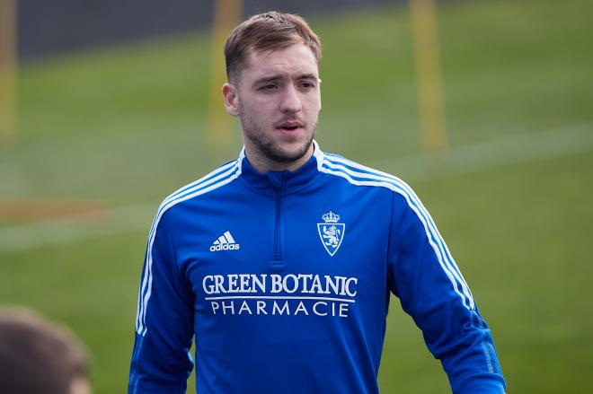 Entrenamiento del Real Zaragoza en La Romareda