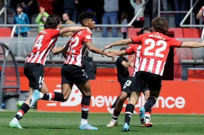 Celebración del gol de Malcom Adu al Deportivo en Lezama (Foto: Athletic Club).