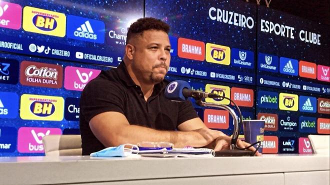 Ronaldo Nazário, en una rueda de prensa en las instalaciones del Cruzeiro (Foto: Cruzeiro).