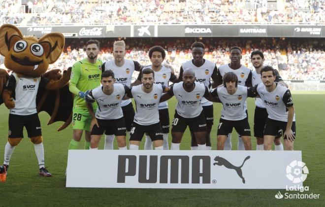 Once titular del Valencia ante Osasuna en Mestalla (Foto: LaLiga).