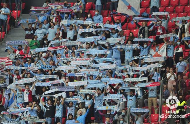 Afición del Celta en San Mamés (Foto: LaLiga).