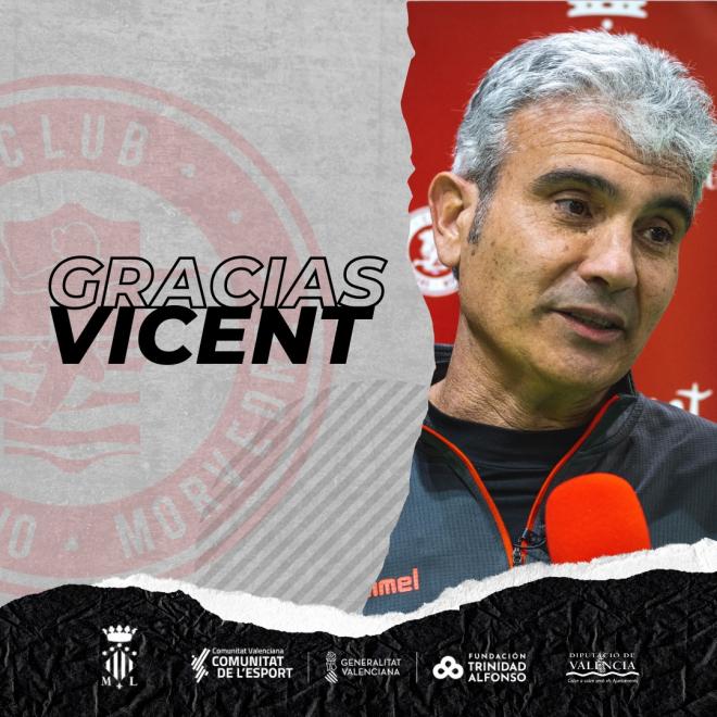 Vicent Sos no seguirá entrenando al Morvedre la próxima temporada