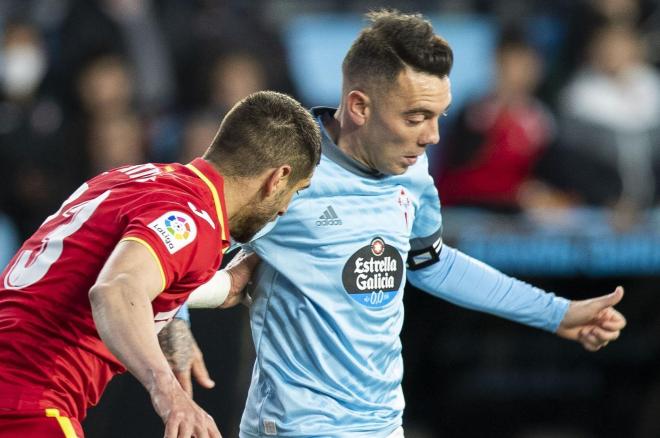 Iago Aspas, durante el Celta-Getafe en Balaídos (Foto: LaLiga).